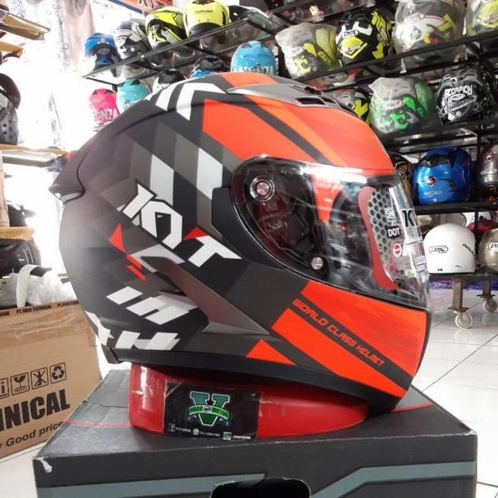 Jual HELM KYT FALCON MOTIF BLACK RED MATT Motif New Kab