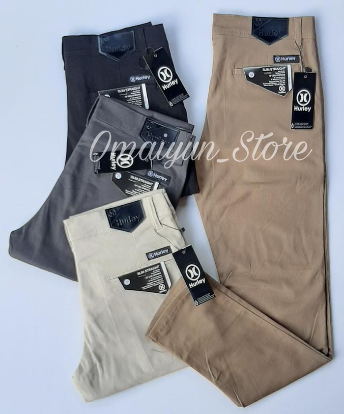 Chino Panjang Premium Hurley - Hitam 