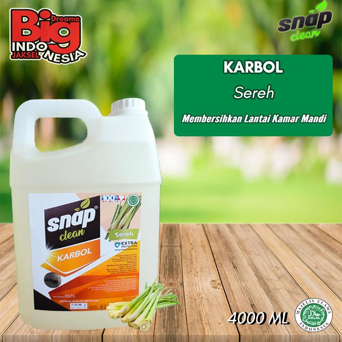 Gambar Karbol / Karbol Sereh / Karbol Cemara / Karbol Lemon | SNAP CLEAN 4 L - Sereh dari BigdreamsIND_JAKSEL undefined Tokopedia