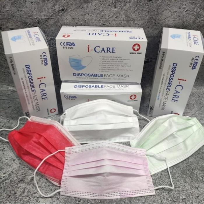 Gambar Masker 3 Ply / Daily Disposable Face Mask 3 Ply Earloop - Putih dari Valencia Store 07 undefined 4 Tokopedia