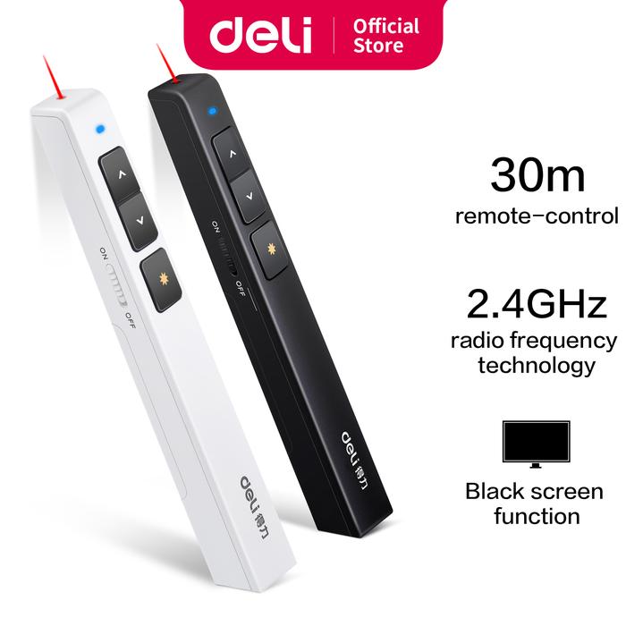 Gambar Deli Laser Pointer + Presenter Wireless USB Pen Laser Jarak 30M 2802 - Hitam dari Deli Stationery Indonesia undefined Tokopedia