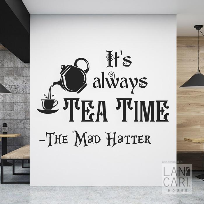 Gambar Sticker Cutting Tea Time Sticker Kaca Dinding Tea Shop Hiasan Ruangan - Hitam dari LANCARI Kota Administrasi Jakarta Pusat Tokopedia