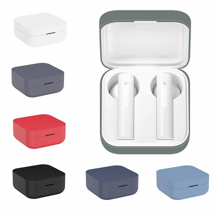 Case Casing Silicone Protective Earphone Xiaomi mi air se Basic Biru