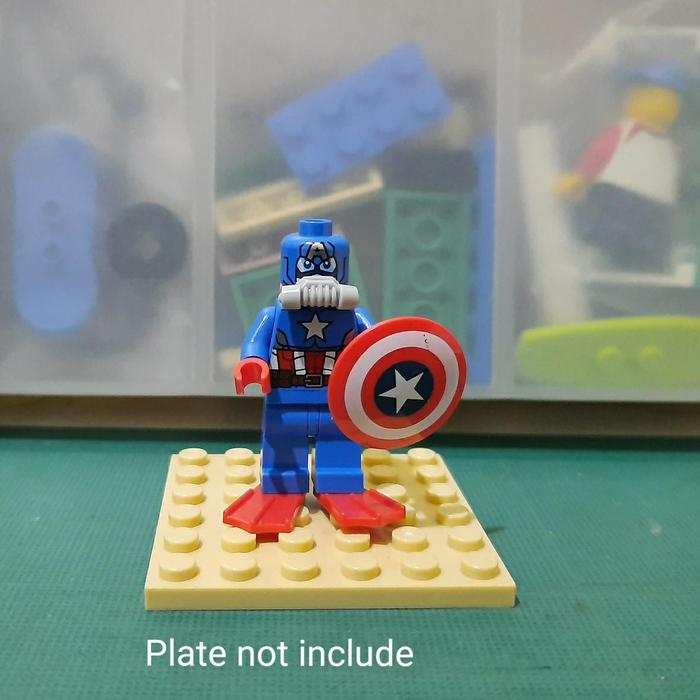 Jual LEGO Super Heroes Minifigure Captain America Scuba SH214