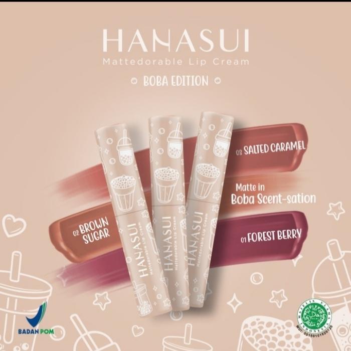 Gambar [COD] Hanasui Lipcream Boba - FOREST BERRY dari BATIGEDE STUFF undefined Tokopedia