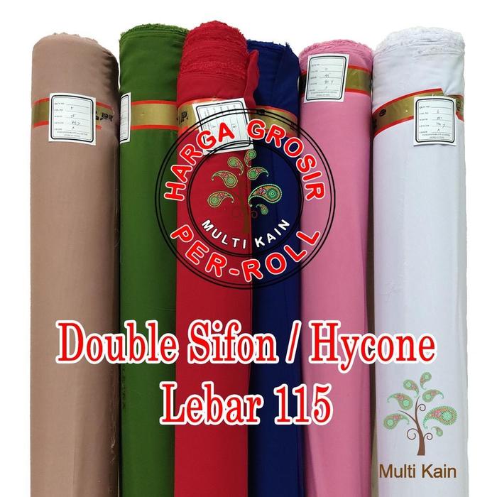 Gambar Bahan Multi Kain Double Sifon Hycon Bahan Kerudung 1 Roll 50 Yard dari Multi Kain undefined Tokopedia