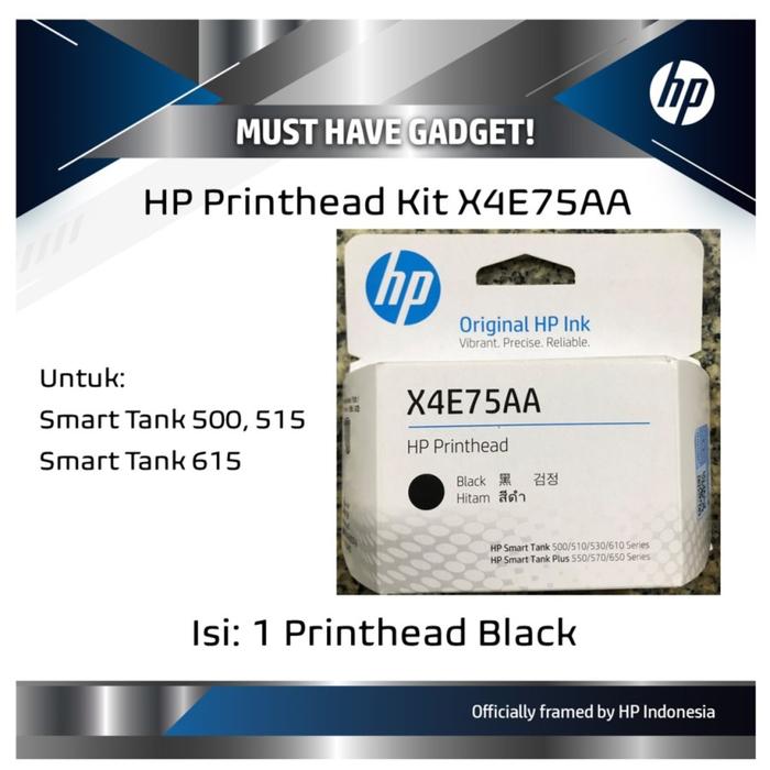 Jual Printhead Printer HP Smart Tank 500 515 615 Black X4E75AA - Original -  Jakarta Pusat - Angkasacom | Tokopedia