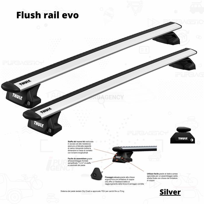 THULE Evo Flush Rail 7106 フット ＋th 適い 6121