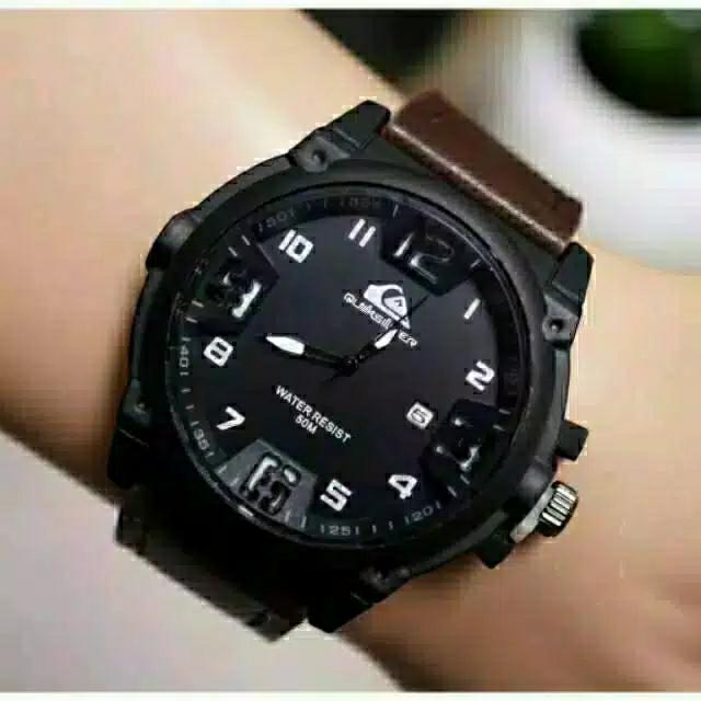 Gambar Jam tangan pria Quicksilver tgl tali kulit - coklat tua dari BERKAH WATCH424 undefined Tokopedia