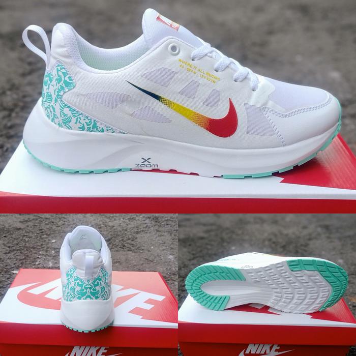 Gambar Sepatu nike wanita terbaru Sepatu senam wanita aerobik wanita - putih toska, 40 dari BORIEL OLSHOP undefined Tokopedia