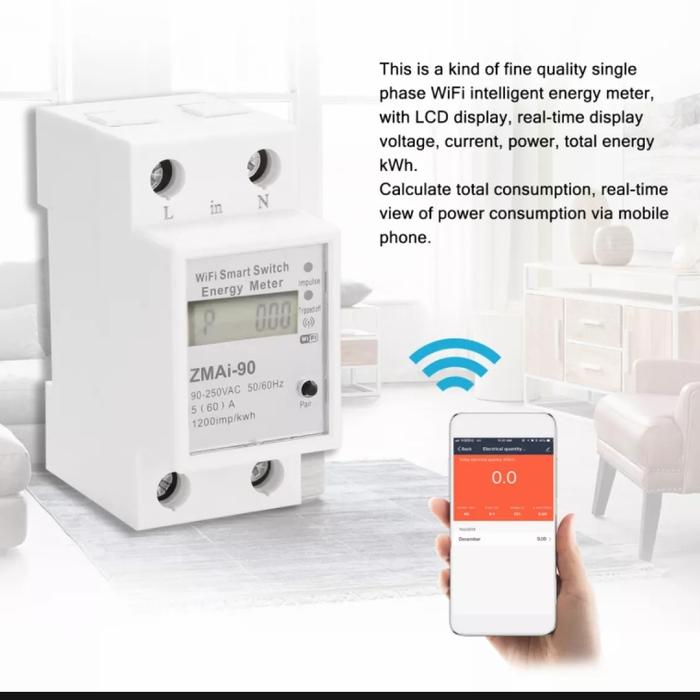Smart Wifi Control Monitoring Switch 220VAC 60A