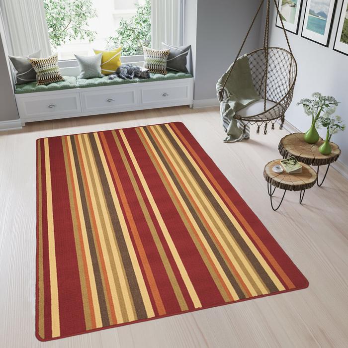 Gambar ARTSY Karpet Skyline Motif Garis Anti Slip - 100 x 150 cm - Merah dari ARTSY OFFICIAL STORE undefined Tokopedia