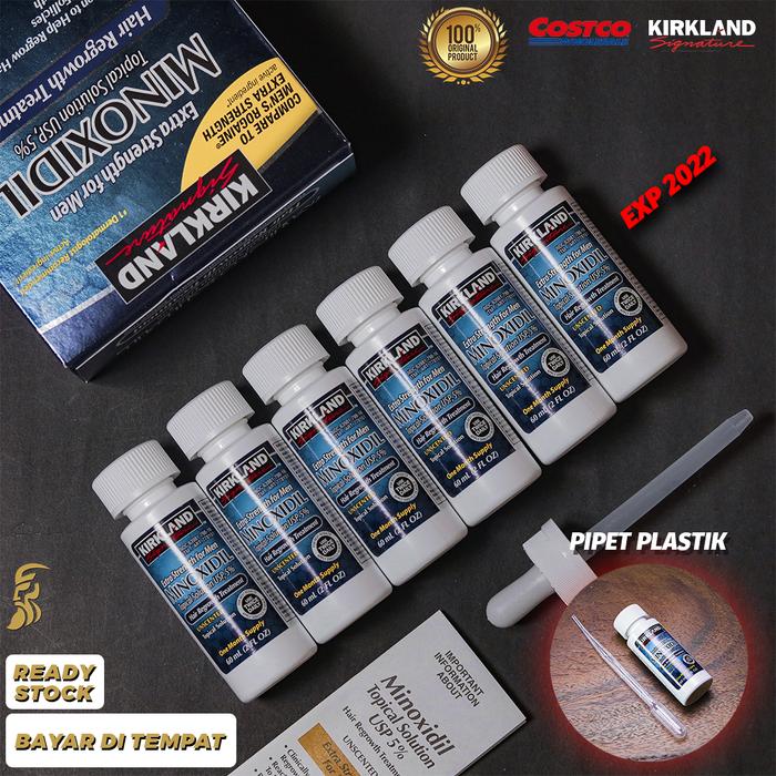 Gambar Minoxidil 5% Original Kirkland USA (Penumbuh Brewok, Rambut, Alis) - Pipet Plastik dari Hanoman Beard undefined Tokopedia
