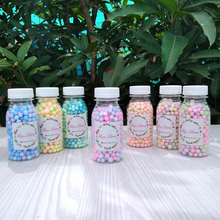 Gambar Floam Slime/Aksesoris Slime/Foam Warna/Butiran Gabus - pink dari Alyadinattyslime undefined 4 Tokopedia