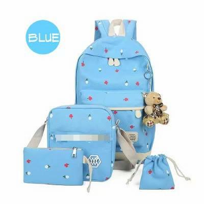 Gambar TAS SEKOLAH / TAS KULIAH SET TULIP - Biru Muda dari grosir backpack bandung undefined Tokopedia