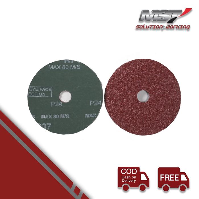 Gambar MST Amplas Fiber 4" / FIBER DISC 100mm - P24 100mm dari MST TOOLS undefined Tokopedia