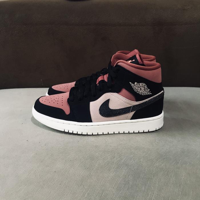 Jual Air Jordan Mid Burgundy Dusty Pink Canyon Rust Kota