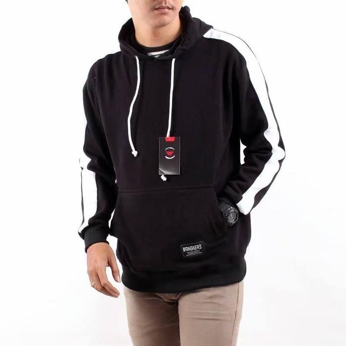 Gambar Sweater Switer hodie hoody oblong pria wanita M-L-XL original - hitam lis putih, M dari Fashion Store9 undefined Tokopedia