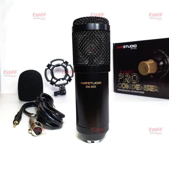 Gambar Taffstudio BM800 Microphone BM 800 Mikrofon Studio with Shock mount - FullHITAM dari TAFF Store Id undefined Tokopedia