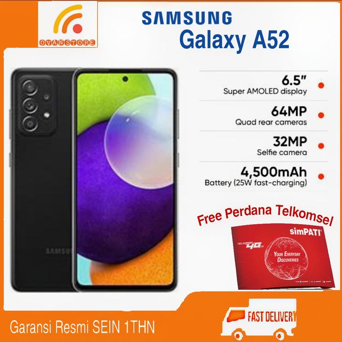 Gambar Samsung Galaxy A52 Ram 8/128GB Garansi Resmi SEIN - Hitam dari OVANST0RE undefined Tokopedia