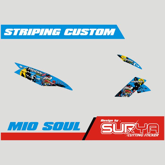 Gambar Striping mio soul Doraemon Zombie - Biru dari Surya Cutting Sticker undefined 4 Tokopedia