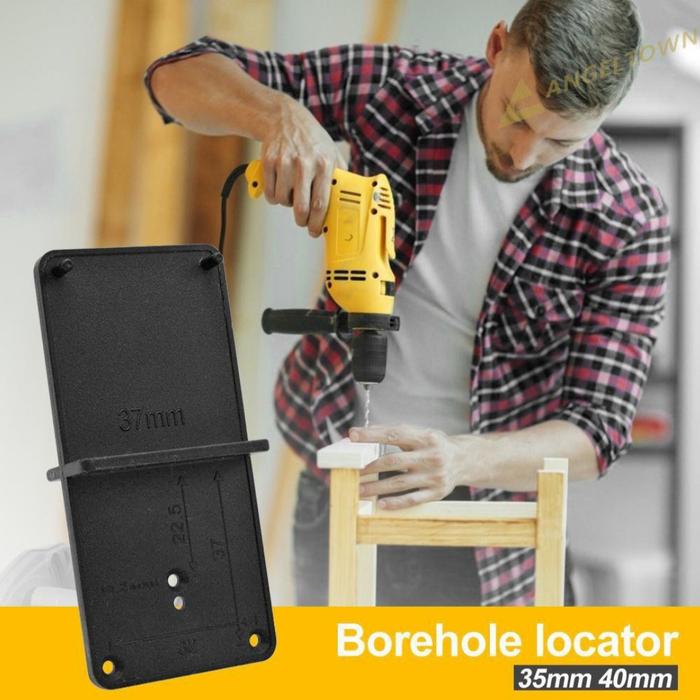 Gambar Alat Bantu Bor Pasang Engsel Pintu Hinge Hole Drill 35/40mm - Hitam dari Abi Daffa Shop undefined Tokopedia