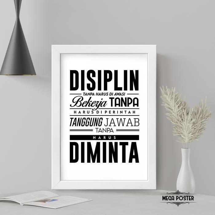 Gambar Poster Inspiratif Hidup - DISIPLIN - HIasan Dinding - Dekorasi Ruangan - Putih dari Mega poster undefined Tokopedia