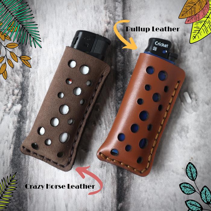 Gambar Wadah korek api gas kulit asli Lighter case Tempat korek api - PULL UP dari MADAY LEATHER undefined Tokopedia