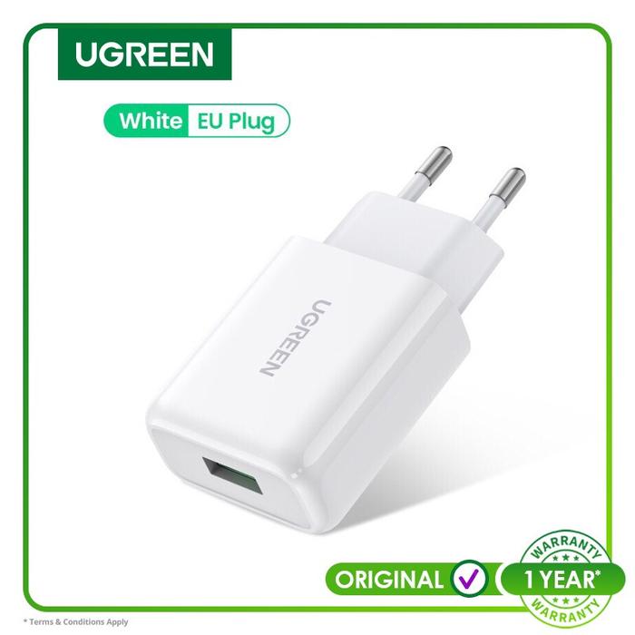 Gambar Ugreen QC3.0 18 Watt Power Adapter USB Qualcomm Fast Quick Charger dari ORIGINAL PRODUCT92 undefined Tokopedia
