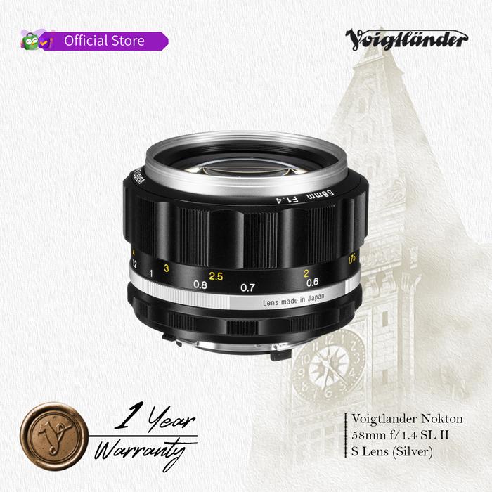 Gambar Voigtlander Lens 58mm f1.4 SL-II S AIS Nokton for Nikon AIS - Lensa Kamera - Lensa Nikon Lens - Silver dari Voigtlander Indonesia undefined Tokopedia