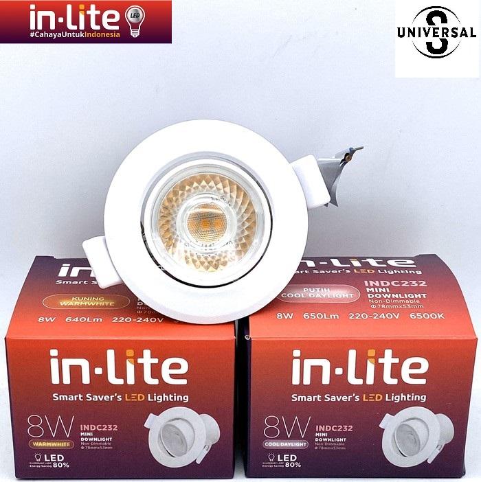 Gambar INLITE Lampu Spotlight Led 8W Lampu Downlight Led IN-LITE 8 W INDC232 - Putih dari OS Universal undefined Tokopedia
