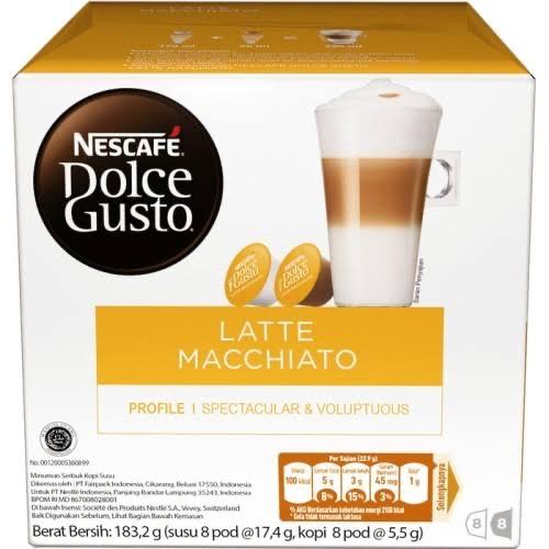 Jual Nescafe Dolce Gusto Latte Macchiato 16 Capsule Coffee Kopi Kapsul -  ED: Agustus2022 - Kota Bandung - Monthly Things | Tokopedia