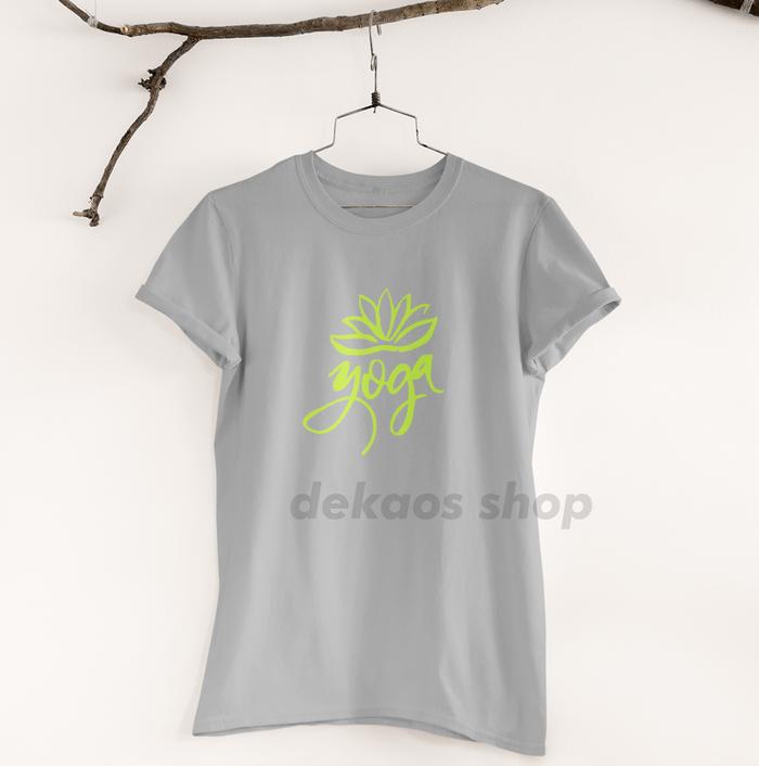 Gambar TSHIRT YOGA NEW/ BAJU KAOS YOGA WANITA / ATASAN SENAM WANITA BARU /630 - Abu-abu, S dari Dekaosshop undefined Tokopedia