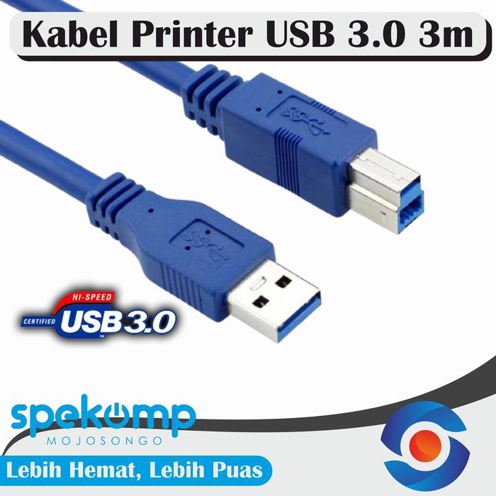 Gambar Kabel Printer Usb3 3 M Konektor Printer Aksesoris Komputer Laptop dari Spekomp undefined Tokopedia