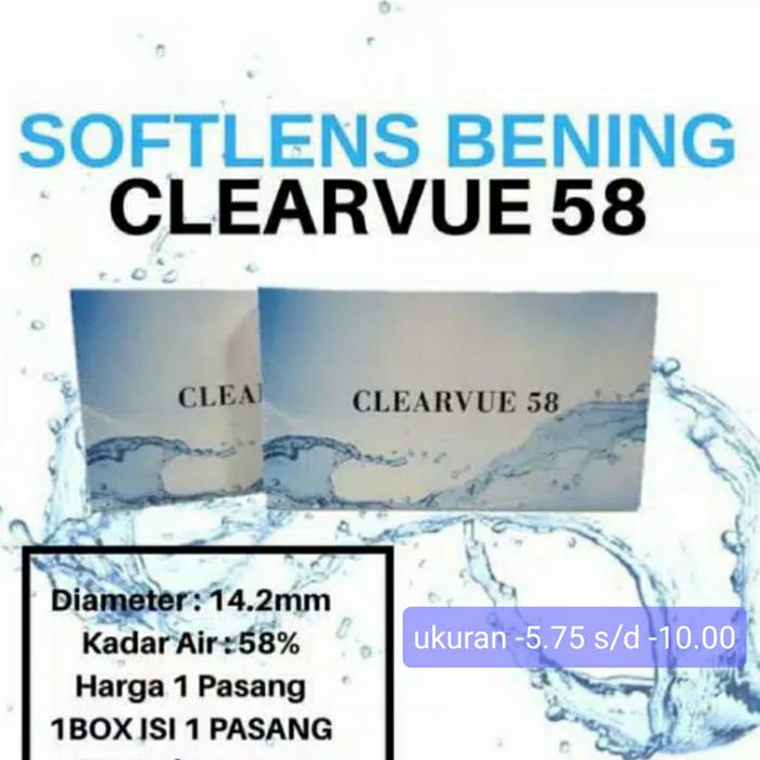 Gambar Softlens Soflen BENING BULANAN CLEARVUE 14.2 MM -5.75 s/d -10.00 - -5.75 dari Kacamata Medan undefined Tokopedia