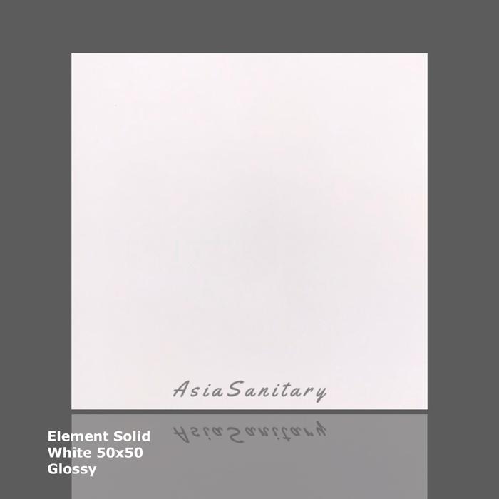 Gambar Keramik Lantai 50x50 Putih Polos Glossy merk Element Solid White kw1 dari asia sanitary new undefined Tokopedia