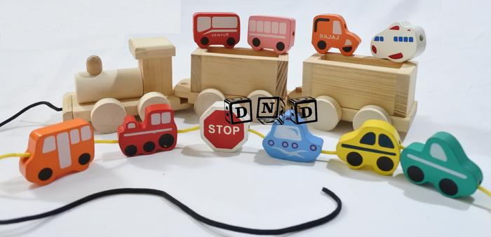 Gambar Mainan Edukasi Anak Kereta Kayu Ronche Transportasi Ronce Train 2 in 1 dari TokoDnD undefined Tokopedia