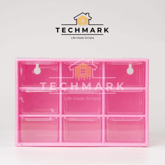 Gambar Kotak Laci Mini Kotak Penyimpanan Serbaguna Kotak Perhiasan - Merah Muda dari TechmarkOfficialStore undefined Tokopedia