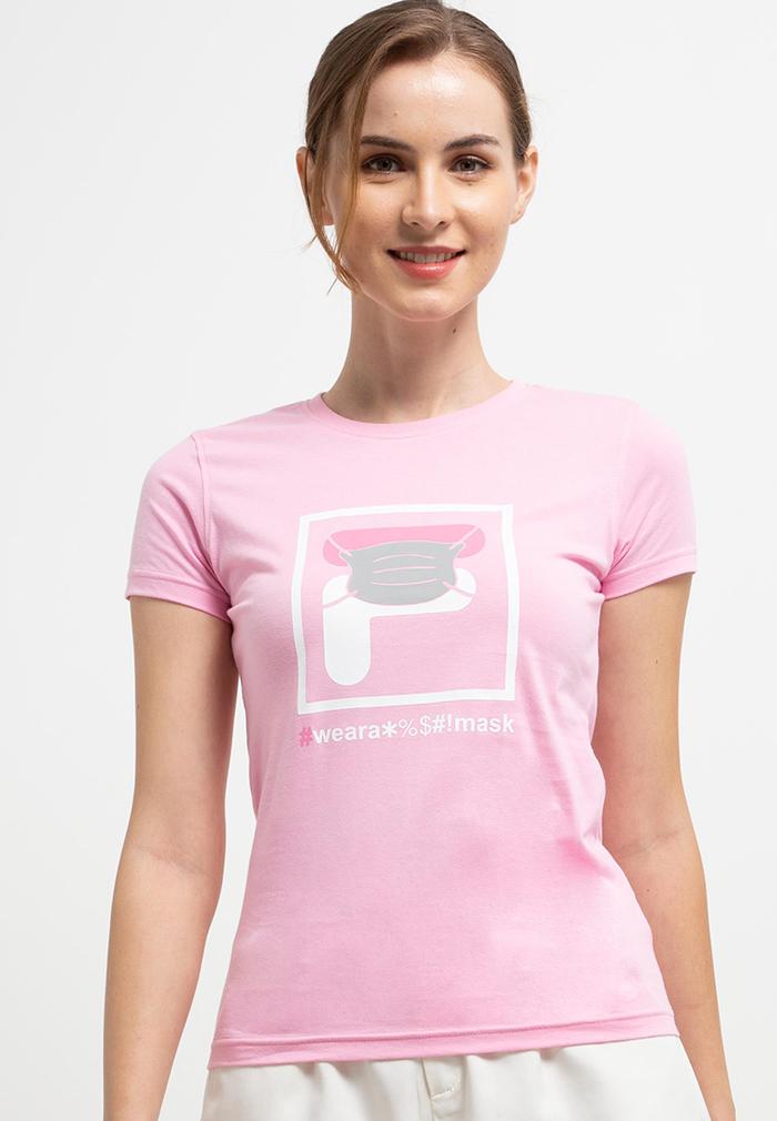 Gambar FILA Baju Kaos Wanita Maskua - Pink - L dari FILA Official Store undefined Tokopedia