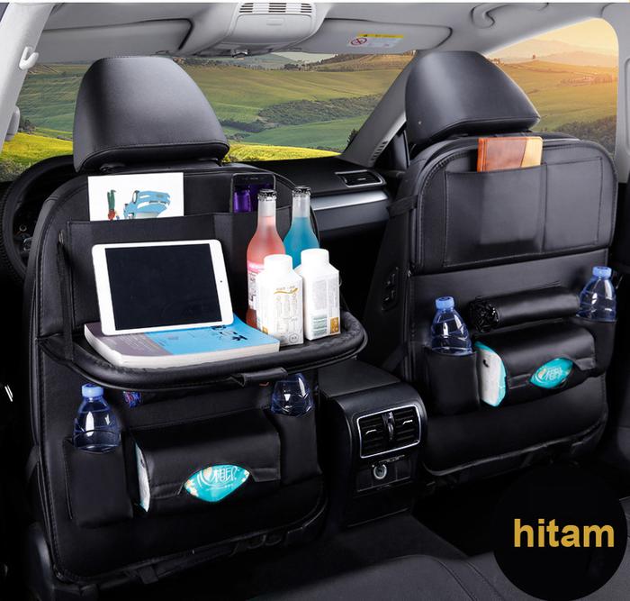 Gambar Car seat organizer mobil leather premium tas jok belakang mobil/meja m - Hitam dari HUNTMAX undefined Tokopedia