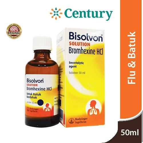 Gambar BISOLVON SOLUTION 50 ML / OBAT BATUK / BATUK BERDAHAK dari Apotik Century undefined Tokopedia
