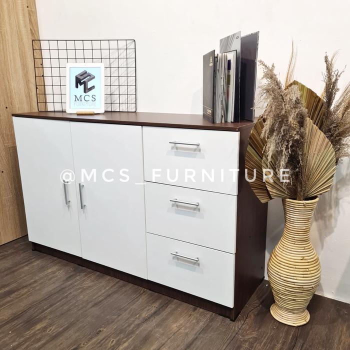 Gambar MEJA TV / BUFET TV / SIDEBOARD MINIMALIS SEMARANG ALBA - Walnut White, Jteng Sdh Ongkr dari Mebel Semarang MCS Furniture undefined Tokopedia