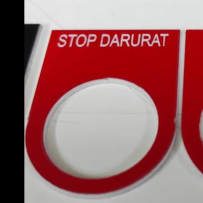 Gambar Label 22mm custom pilot lamp / push button / emergency stop / selector - Merah dari tokoMJSS undefined Tokopedia