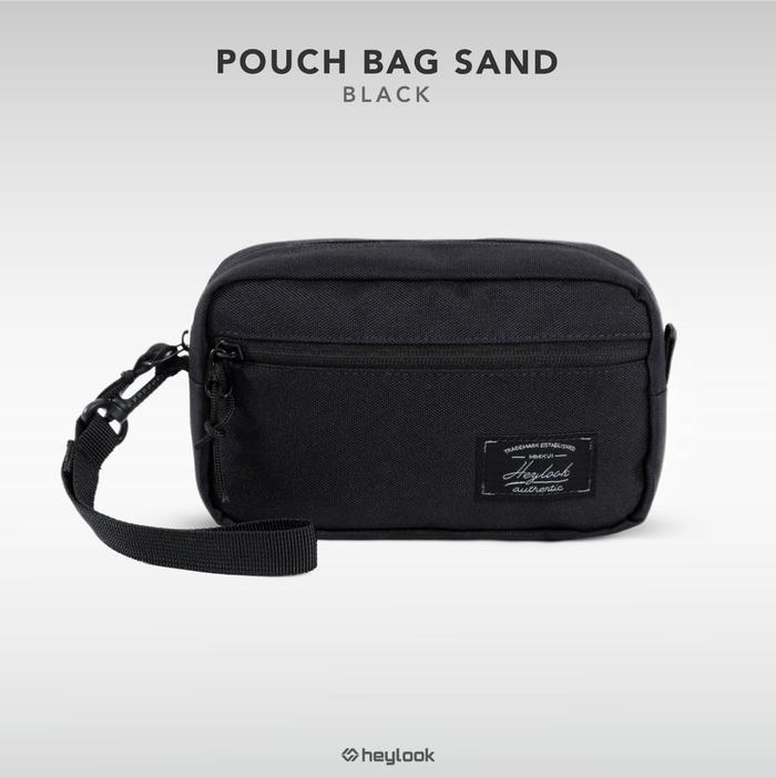 Gambar POUCH BAG SAND TAS CLUTCH PRIA WANITA TAS AKSESORIS SERBAGUNA - FULL BLACK dari HEYLOOK PROJECT undefined Tokopedia