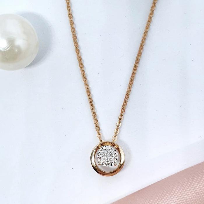 Jual pendant rosegold diamond - Jakarta 