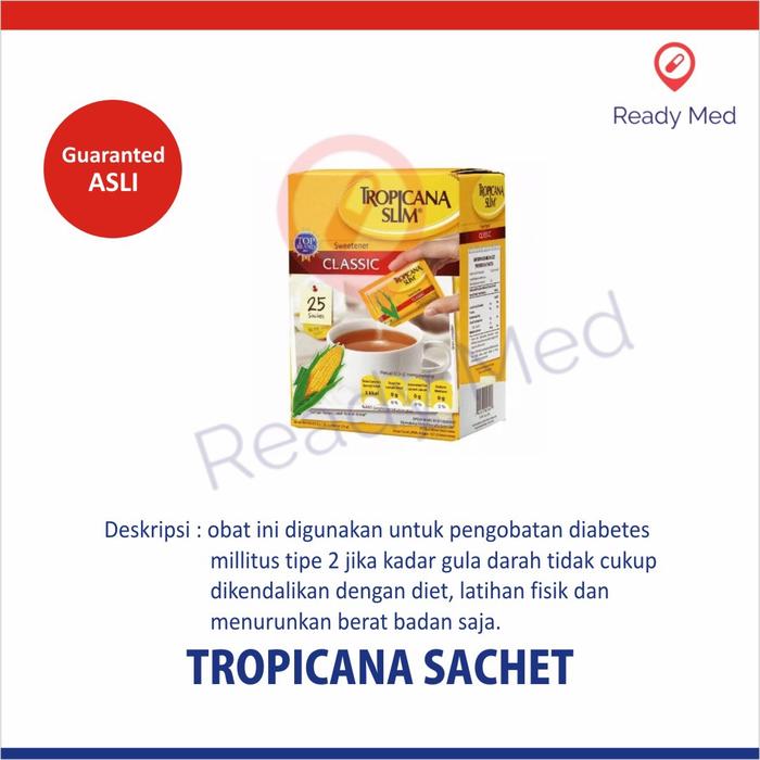 Gambar TROPICANA SLIM CLASSIC Pemanis non kalori isi 25sachet dari Ready Med Tangerang undefined Tokopedia