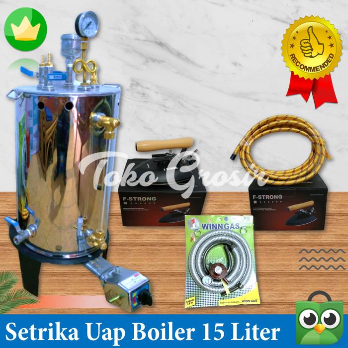 Gambar SETRIKA UAP BOILER LAUNDRY GAS - STEAM BOILER - TABUNG BOILER - 15 LTR 2 KEPALA dari Toko Grosir 46_NEW undefined Tokopedia