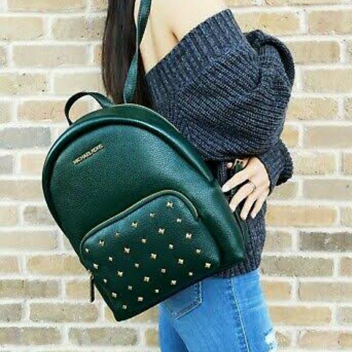 Tas Michael Kors Erin Green Racing Medium Backpack - Main Image