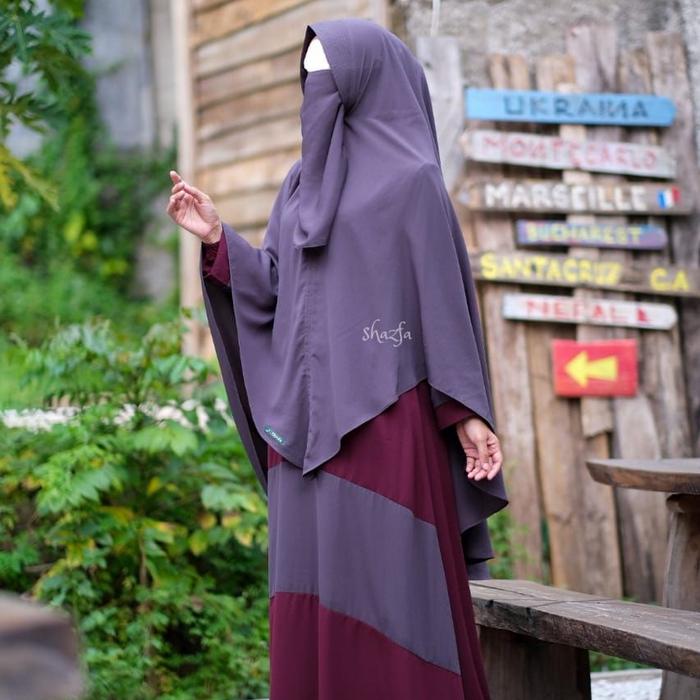 Gambar Gamis set GSCK 05 by Shazfa size S M L XL - darkMaroon-iron, L dari Gerai Aqila Azka undefined Tokopedia