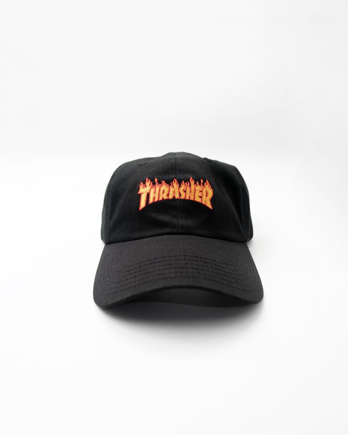 Jual THRASHER LOGO CAP BLACK - 100 
